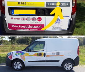 auto stichting proo met logo scheer en foppen installatietechniek